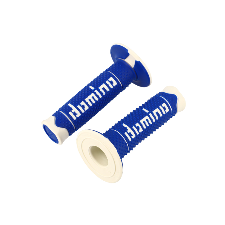 REVETEMENT/POIGNEE DOMINO A260 CROSS/ENDURO BLEU/BLANC (PR) 120MM