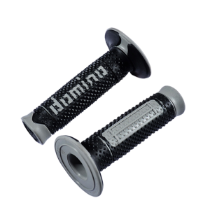REVETEMENT/POIGNEE DOMINO A260 CROSS/ENDURO NOIR/GRIS (PR) 120MM