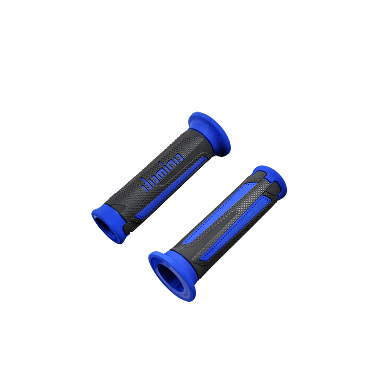 REVETEMENT/POIGNEE DOMINO A350 TURISMO NOIR/BLEU (PR) DEBOUCHE POUR EMBOUT GUIDON