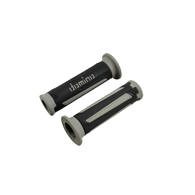 REVETEMENT/POIGNEE DOMINO A350 TURISMO NOIR/GRIS (PR) DEBOUCHE POUR EMBOUT GUIDON
