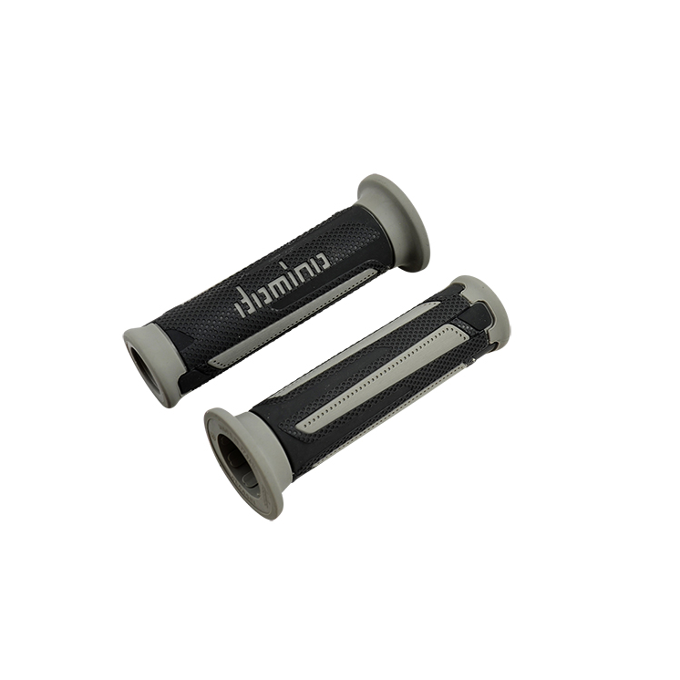 REVETEMENT/POIGNEE DOMINO A350 TURISMO NOIR/GRIS (PR) DEBOUCHE POUR EMBOUT GUIDON