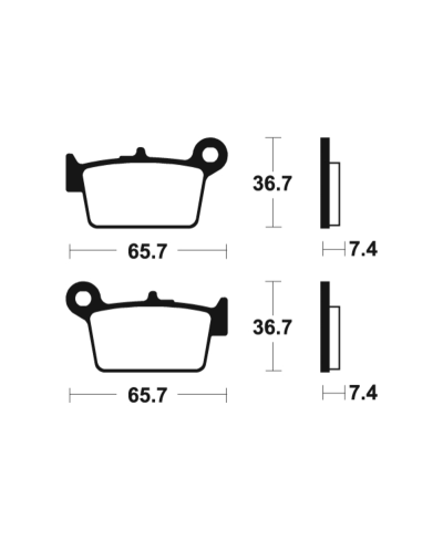 Plaquettes de frein TECNIUM Scooter organique - ME361 ME361