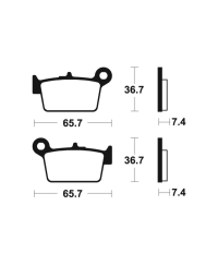 Plaquettes de frein TECNIUM Scooter organique - ME361 ME361