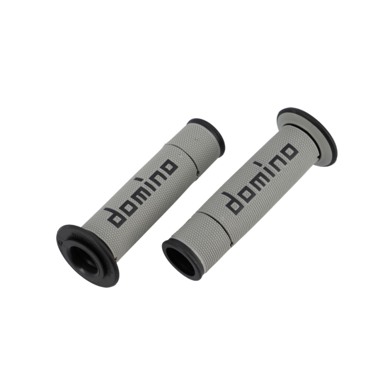 REVETEMENT/POIGNEE DOMINO A450 GRIS/ NOIR (PR) DEBOUCHE POUR EMBOUT GUIDON