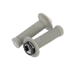 REVETEMENT/POIGNEE DOMINO D-LOCK CROSS/ENDURO/OFF ROAD GRIS (PR) 116MM