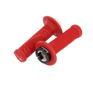 REVETEMENT/POIGNEE DOMINO D-LOCK CROSS/ENDURO/OFF ROAD ROUGE (PR) 116MM