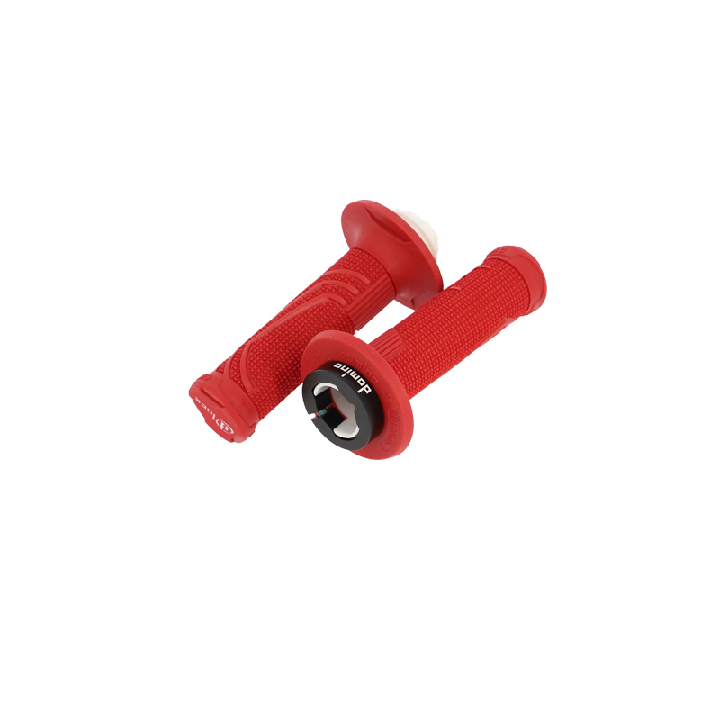 REVETEMENT/POIGNEE DOMINO D-LOCK CROSS/ENDURO/OFF ROAD ROUGE (PR) 116MM