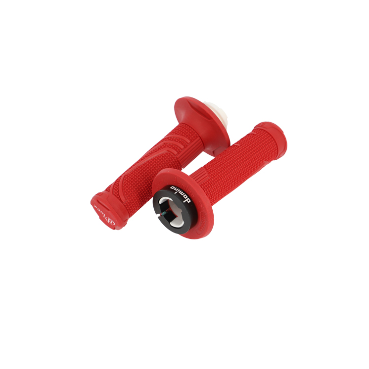 REVETEMENT/POIGNEE DOMINO D-LOCK CROSS/ENDURO/OFF ROAD ROUGE (PR) 116MM