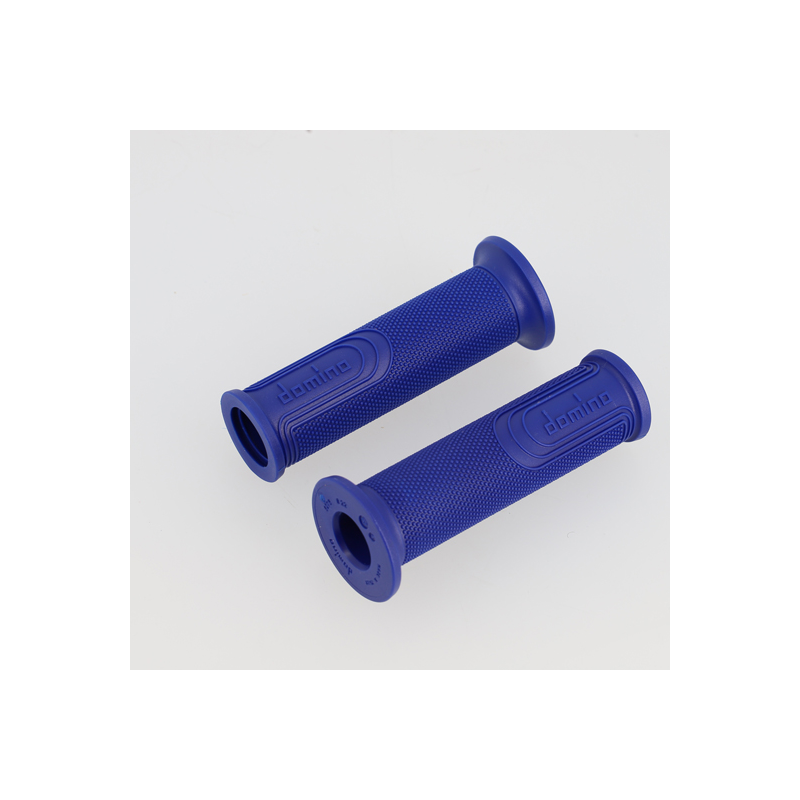 REVETEMENT/POIGNEE DOMINO STYLE BLEU (PR) 120MM DEBOUCHE POUR EMBOUT GUIDON