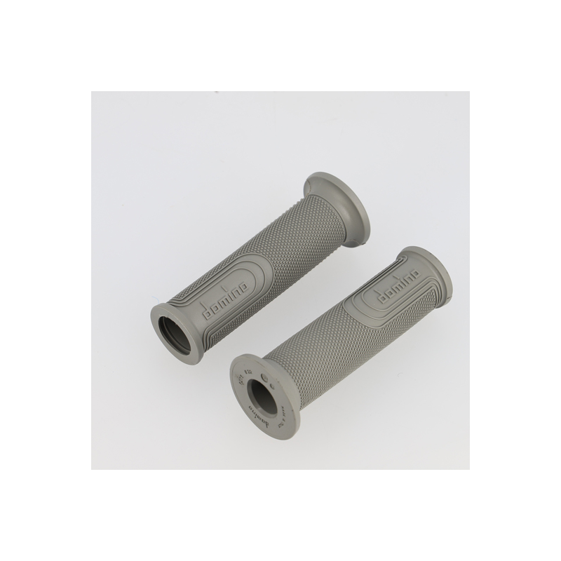 REVETEMENT/POIGNEE DOMINO STYLE GRIS (PR) 120MM DEBOUCHE POUR EMBOUT GUIDON