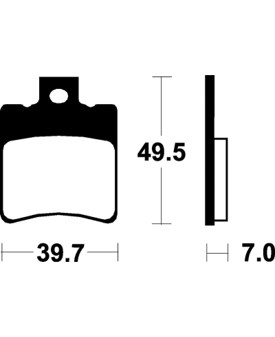 Plaquettes de frein TECNIUM Scooter organique - ME225 ME225