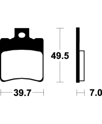 Plaquettes de frein TECNIUM Scooter organique - ME225 ME225