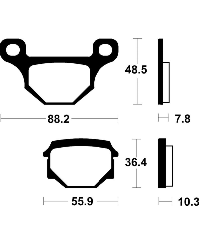 Plaquettes de frein TECNIUM Scooter organique - ME85 ME85