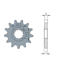 Pignon TECNIUM acier standard - 420 2604128