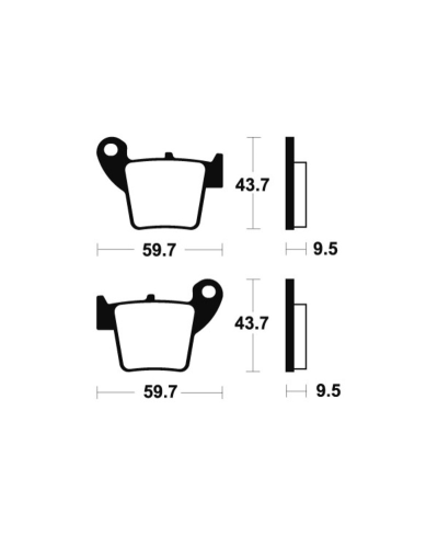 Plaquettes de frein TECNIUM MX/Quad metal fritte - MO277 MO277