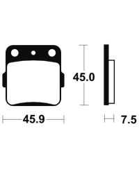 Plaquettes de frein TECNIUM MX/Quad metal fritte - MO92 MO92