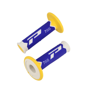 REVETEMENT/POIGNEE PROGRIP 788 BLANC/BLEU/JAUNE (PR) TRIPLE DENSITE 115MM