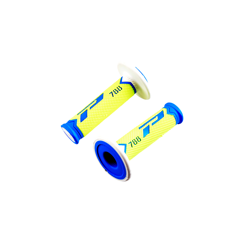 REVETEMENT/POIGNEE PROGRIP 788 JAUNE FLUO/BLEU/BLANC (PR) TRIPLE DENSITE 115MM