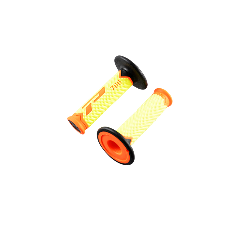 REVETEMENT/POIGNEE PROGRIP 788 JAUNE FLUO/ORANGE FLUO/NOIR (PR) TRIPLE DENSITE 115MM