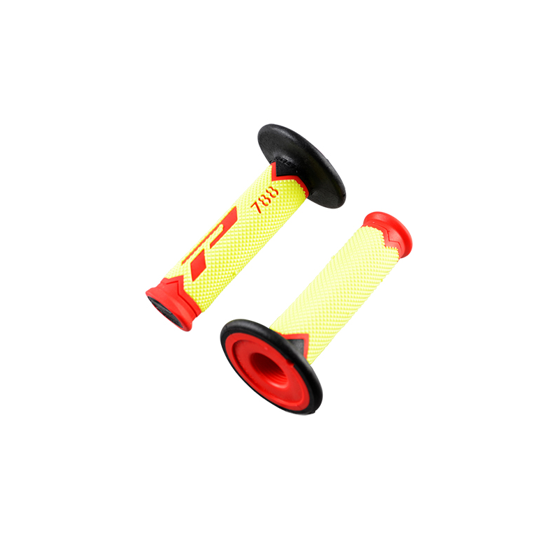 REVETEMENT/POIGNEE PROGRIP 788 JAUNE FLUO/ROUGE/NOIR (PR) TRIPLE DENSITE 115MM