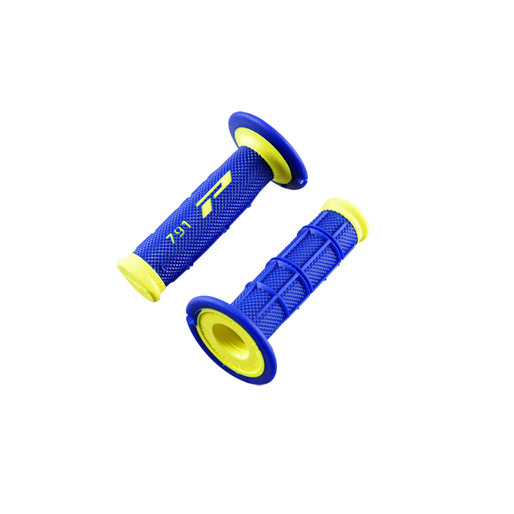REVETEMENT/POIGNEE PROGRIP 791 BLEU/JAUNE FLUO (PR) DOUBLE DENSITE 115MM