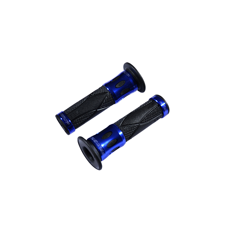 REVETEMENT/POIGNEE PROGRIP ROAD 728 NOIR/BLEU (PR) BAGUE ALU 122MM
