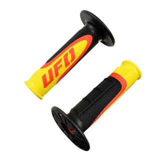 REVETEMENT/POIGNEE UFO AXIOM NOIR/JAUNE TRIPLE DENSITE (PR)