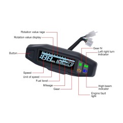Compteur de vitesse KAOLALI numérique avec écran LCD avec capteur