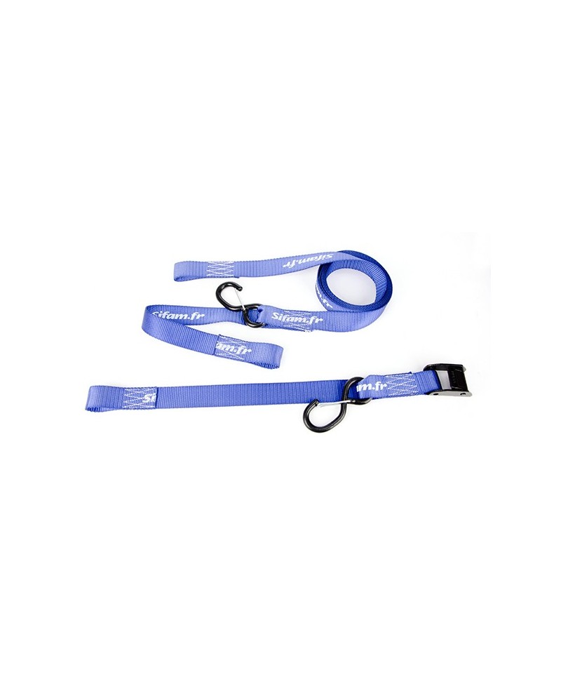 Sifam - Sangles de guidon BLUE FORCE (x2) avec Crochets Sécurité - 32 x 250 mm - 500Kg