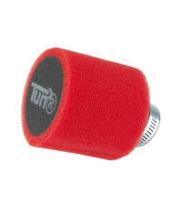 FILTRE A AIR TUN'R D28-35 DOUBLE MOUSSE COUDE 30° ROUGE/NOIR