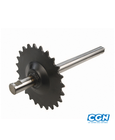 AXE PEDALIER/POULIE CYCLO ADAPT. PEUGEOT 103 MVL/SP/VOGUE/CHRONO