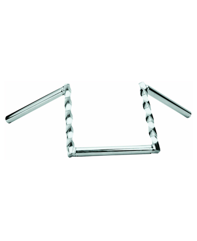 GUIDON CYCLO Z.BARRE TORSADE H20 CHROME