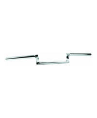 GUIDON CYCLO Z.BARRE TORSADE H5 CHROME