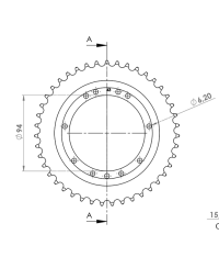 COURONNE CYCLO 23 ADAPT. 103 SL 43DTS (D94) 11 TROUS