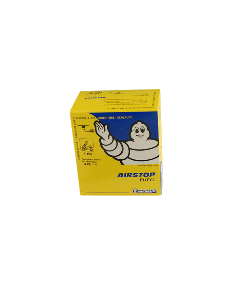 CHAMBRE A AIR SCOOTER  4" 4.00 X 4 MICHELIN AIRSTOP 4AB (VALVE COUDEE 90°)