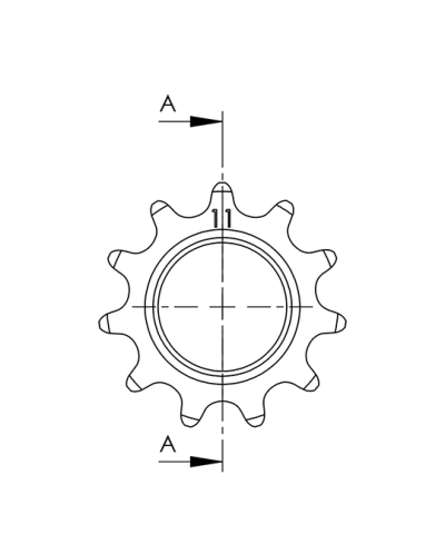 PIGNON CYCLO ADAPT. MBK 51 11DTS