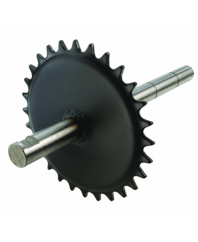 AXE PEDALIER/POULIE CYCLO ADAPT. MBK 41/51 28 DTS (215 MM)