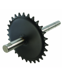 AXE PEDALIER/POULIE CYCLO ADAPT. MBK 41/51 28 DTS (215 MM)