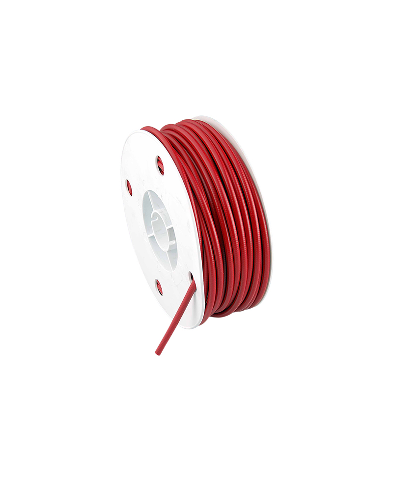 GAINE DIAMETRE EXT. 5MM DIAMETRE INT. 2.6MM - ROUGE (ROULEAU DE 50 METRES)