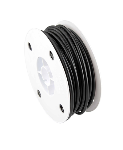 GAINE DIAMETRE EXT. 5MM DIAMETRE INT. 2.6MM - NOIR (ROULEAU DE 50 METRES)