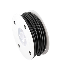 GAINE DIAMETRE EXT. 5MM DIAMETRE INT. 2.6MM - NOIR (ROULEAU DE 50 METRES)