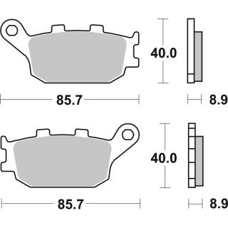 Plaquettes de frein BREMBO route metal fritte - 07HO36SP