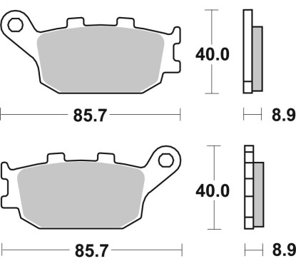 Plaquettes de frein BREMBO route metal fritte - 07HO36SP
