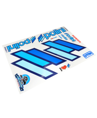 AUTOCOLLANT MARQUE POLINI TEAM SCOOTER 1 PLANCHE GAUCHE + 1 PLANCHE DROITE (50X35CM)