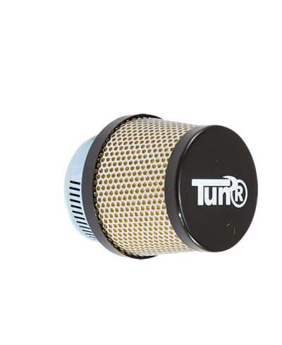 FILTRE A AIR TUN'R D28-35 CONIQUE GRILLE DROIT CHROME/NOIR