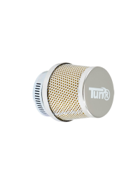 FILTRE A AIR TUN'R D28-35 CONIQUE GRILLE DROIT CHROME/CHROME