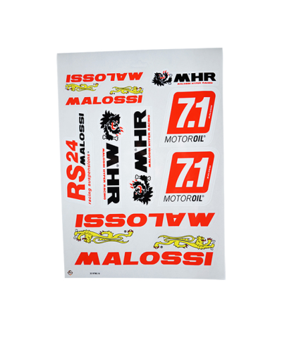 AUTOCOLLANT MARQUE MALOSSI (PLANCHE 25X35CM)