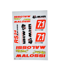 AUTOCOLLANT MARQUE MALOSSI (PLANCHE 25X35CM)
