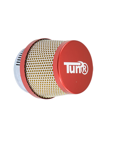FILTRE A AIR TUN'R D28-35 CONIQUE GRILLE DROIT ROUGE/CHROME