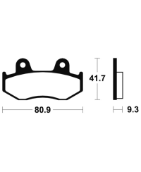 Plaquettes de frein TECNIUM Performance metal fritte - MR209 MR209
